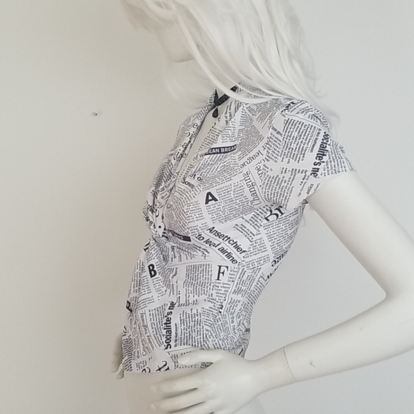 Y2k news print graphic top - Picture 3 of 6